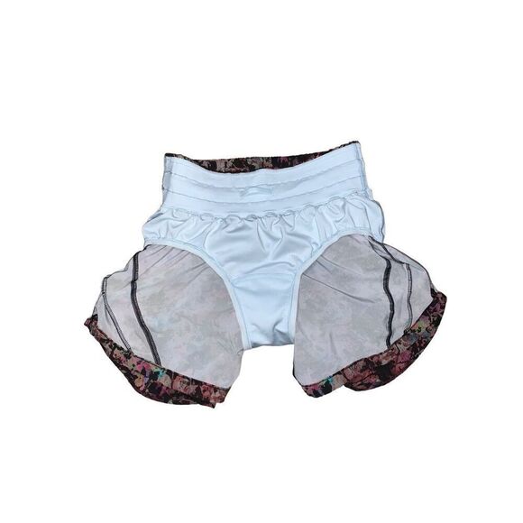 Lululemon Track That Mid-Rise Lined Short 5" in Stencil Blossom Red Multi - Picture 8 of 15